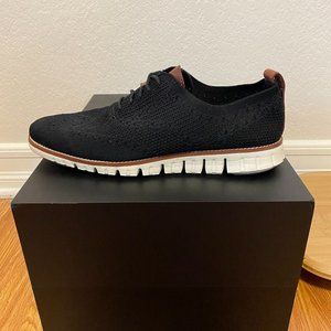 Cole Haan ZeroGrand Wing Tip Oxfords - Sz. 9 - Black
